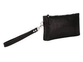 Барсетка кожаная, черный №9