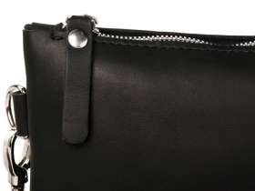 Барсетка кожаная, черный №7