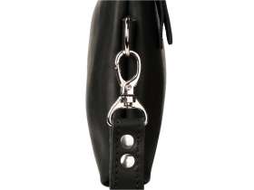 Барсетка кожаная, черный №6