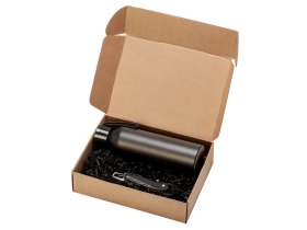 Подарочный набор с бутылкой для воды и ножом Tourist, черный №2