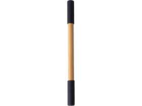 Вечный карандаш и ручка из бамбука Black bamboo, натуральный и черный №2