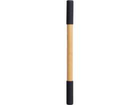 Вечный карандаш и ручка из бамбука Black bamboo, натуральный и черный №3