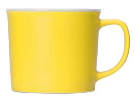 Матовая кружка Nancy 360 мл цветная снаружи, белая внутри, желтый №2