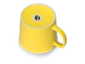 Матовая кружка Nancy 360 мл цветная снаружи, белая внутри, желтый №3