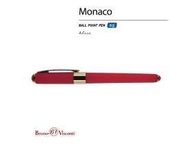 Ручка пластиковая шариковая Monaco, 0,5мм, синие чернила, красный №2