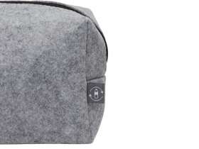 Косметичка из РПЕТ фетра с ручкой Felt, серый с черным №7