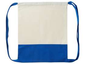 Рюкзак-мешок Cotton из хлопка 170 г, натуральный/синий №4