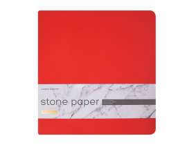 Еженедельник с каменной бумагой А5+ Carrara, красный №2