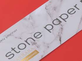 Еженедельник с каменной бумагой А5+ Carrara, красный №7