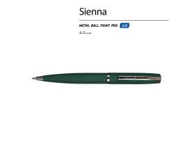 Ручка металлическая шариковая Sienna, софт-тач, 1.0 мм, зеленый №2