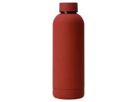 Вакуумная термобутылка Cask Waterline, soft touch, 500 мл, тубус, красный №3