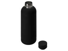 Вакуумная термобутылка Cask Waterline, soft touch, 500 мл, тубус, черный №2
