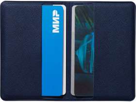 Футляр-книжка на 4-е карты с RFID Favor, темно-синий №4