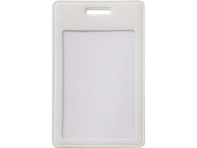 Бейдж с рулеткой-карабин Favor, белый №3