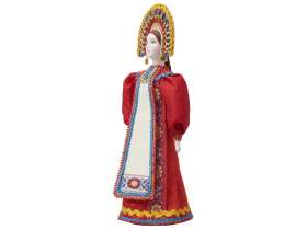 Подарочный набор: кукла фарфоровая, крем-мед, красный №22
