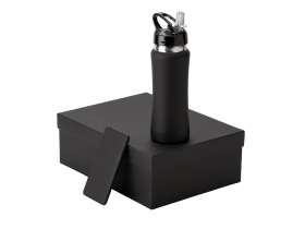 Подарочный набор с бутылкой для воды и повербанком С1, 5000 mAh, черный №2