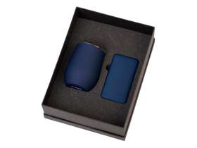 Подарочный набор с термокружкой и повербанком С2, 10000 mAh, темно-синий №2