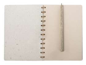 Живой блокнот А5 с бумажным карандашом и семенами цветов микс, белый №5