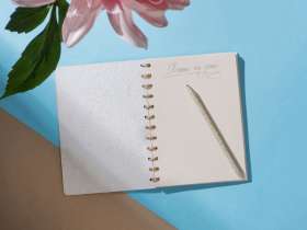 Живой блокнот А5 с бумажным карандашом и семенами цветов микс, белый №9