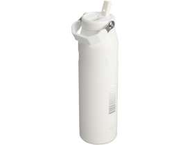 Бутылка для воды объемом 1,06 литра с откидной трубочкой Stanley IceFlow™ 2.0 - Frosted white №4