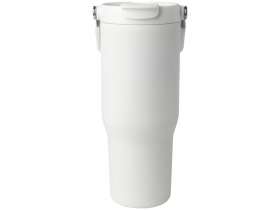 Термостакан Bronx объемом 900 мл из меди и переработанной нержавеющей стали, сертифицированной по стандарту RCS, с вакуумной изоляцией и крышкой с двойной функцией - Белый №3