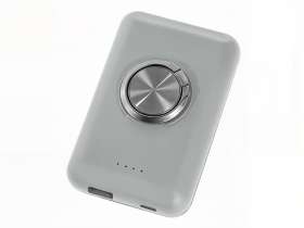 Магнитный беспроводной внешний аккумулятор MagnetIQ, 5000 mah, 10 W, серый Cool gray 7C №18