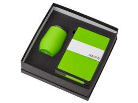Подарочный набор c блокнотом C2, ручкой и термокружкой, зеленое яблоко №2