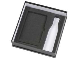 Подарочный набор с блокнотом С1, металлической ручкой и термобутылкой, красный №3