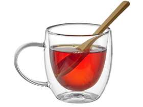 Кружка с двойными стенками на подставке с ложкой Teatrio №3