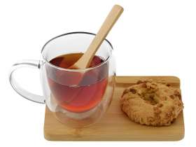 Кружка с двойными стенками на подставке с ложкой Teatrio №2