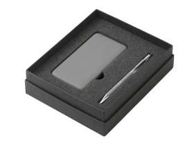 Подарочный набор c ручкой и повербанком 10000 mAh, серый №2