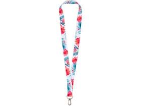 Ланъярд 2 см под сублимацию с трендовым карабином, серебристый №3