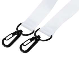 Ланъярд 2 см под сублимацию с 2-мя карабинами, черный №4