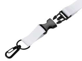 Ланъярд 2 см под сублимацию с карабином и межуровневым замком, черный №4