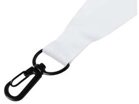 Ланъярд 2 см под сублимацию с карабином и замком обрыва, черный №4