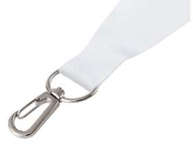 Ланъярд 2 см под сублимацию с карабином и замком обрыва, серебристый №4