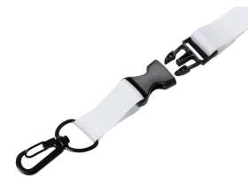 Ланъярд 2 см под сублимацию с карабином, межуровневым замком и замком обрыва, черный №5