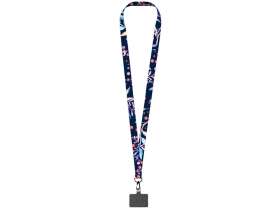 Ланъярд 2 см под сублимацию с трендовым карабином и большим держателем для телефона из ПЭ, черный №3