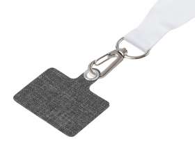 Ланъярд 2 см под сублимацию с трендовым карабином и большим держателем для телефона из ПЭ, серебристый №4