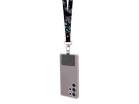 Ланъярд 2,5 см под сублимацию с трендовым карабином, замком обрыва и большим держателем для телефона из ПЭ №5