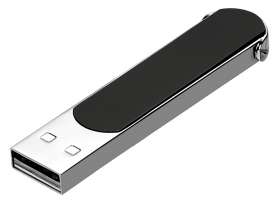 Металлическая ручка с флешкой на 16 Гб и светящимся логотипом Patronus, матовая черная №5