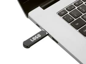 Металлическая ручка с флешкой на 16 Гб и светящимся логотипом Patronus, матовая черная №4