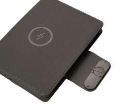 Подарочный набор металлическая ручка и блокнот А5 Twilight  со светящимся логотипом и пауэрбэнком №9