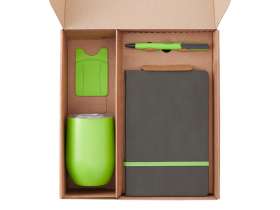 Набор с термокружкой, блокнотом, ручкой и ланчбоксом Refreshment, зеленое яблоко №2