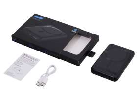 Магнитный внешний беспроводной аккумулятор Polarix, QC/PD, 10000 мАч, черный №2