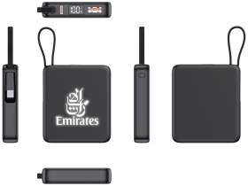 Внешний акуумулятор с подсветкой лого Nex, 5000 мАч, черный №3