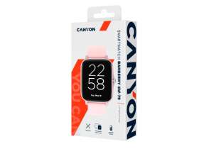 Умные часы CANYON Barberry SW-79, IP 67, BT 5.1, сенсорный дисплей 1.7, розовый №6