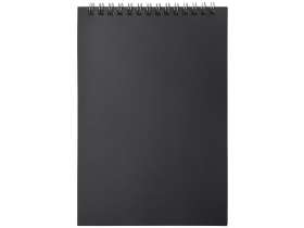 Блокнот на пружине в пластиковой обложке А5, черный №2