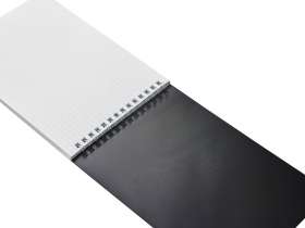 Блокнот на пружине в пластиковой обложке А5, черный №4