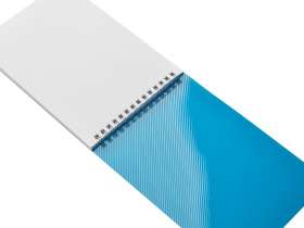 Блокнот на пружине в пластиковой обложке А5, синий №4